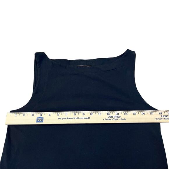 Free People We The Free Boatneck Muscle Tank Top Large Black Boho Minimalist - Picture 8 of 10